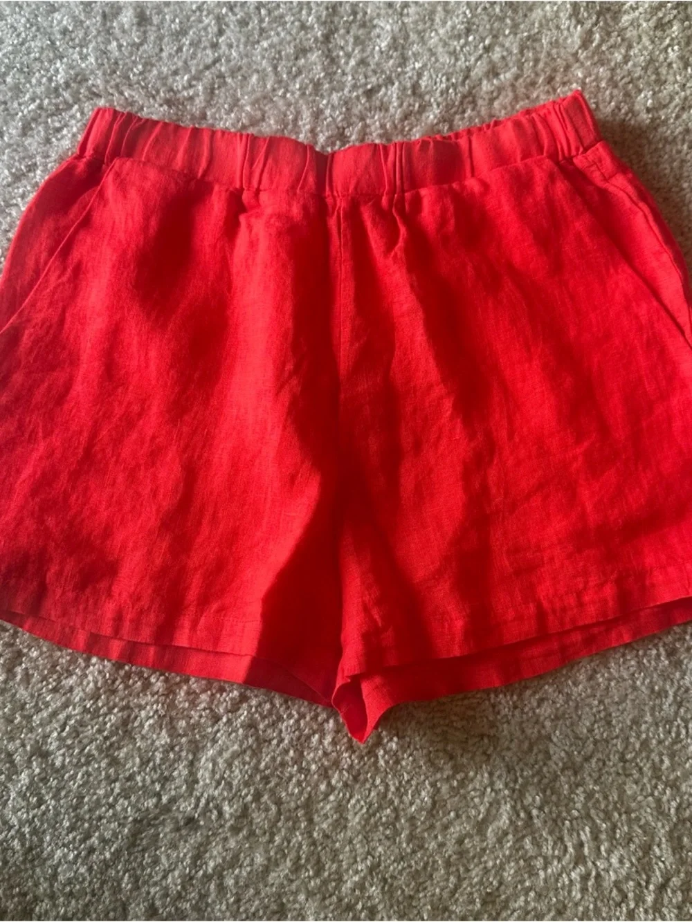 PQ Swim Women’s 100% LINEN Red Shorts Size XS / S Beach Lounge Resort NWOT - Picture 3 of 11